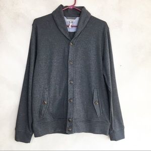 Ted Baker Shawl Collar Gray Button Berden Cardigan
